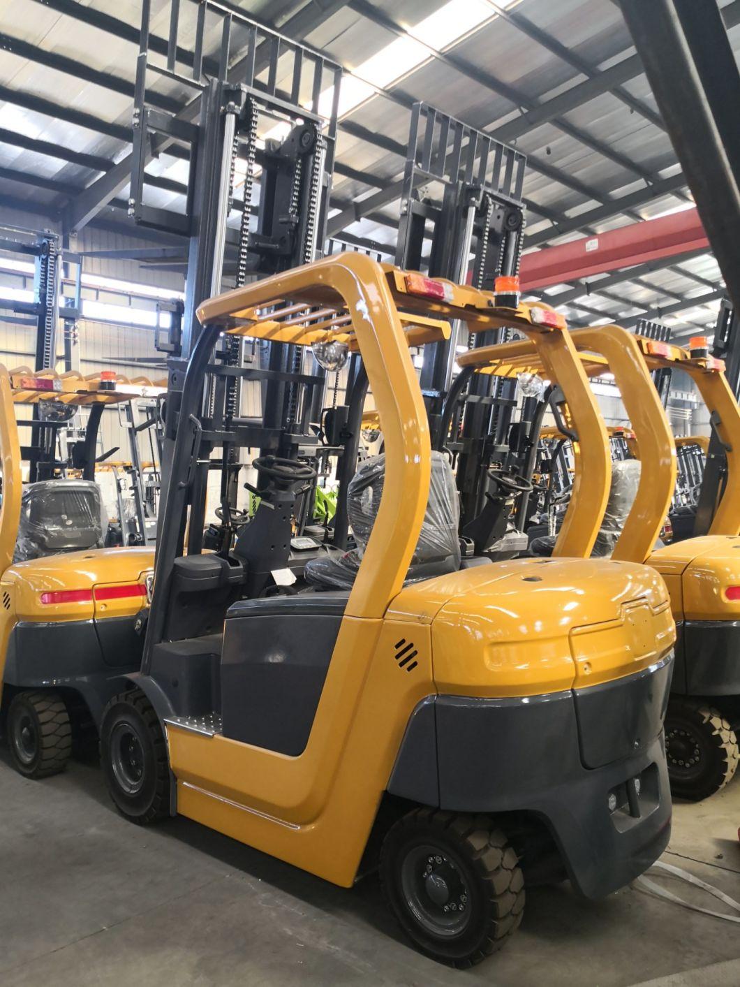 Forload Brand 3.5tons Electric Forklift with Triple Mast, Side Shift and Solid Tires