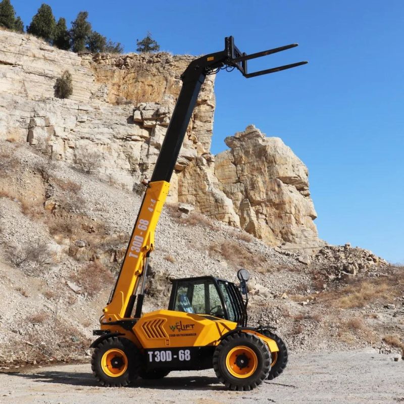 China Welift 3.5ton 7m Telehandler for Sale Telescopic Handler Forklift with Loader Bucket