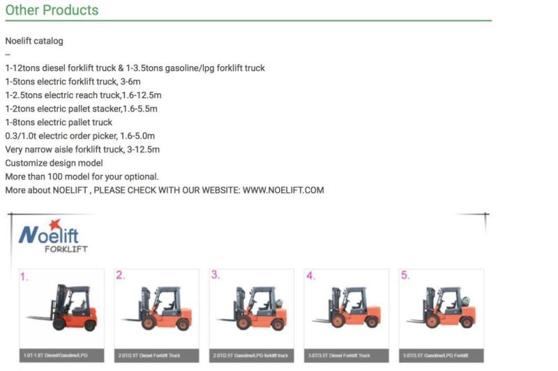 Mini and Small Stacker Traktor Reach Forklift Truck 1ton 2ton