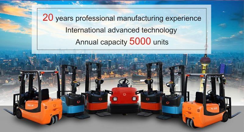 Gp Brand High Quality 1.0t/1.2t/1.5t Stand-on 3 Way Electric Forklift Truck with Lifting Height4-8m (ETT15-65)