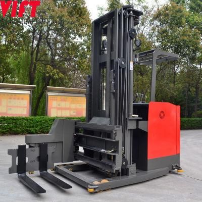 Work Visa 4 Way Pallet Stacker 1 and 1.5ton 9m High Lift Narrow Aisle 4 Way Stacker