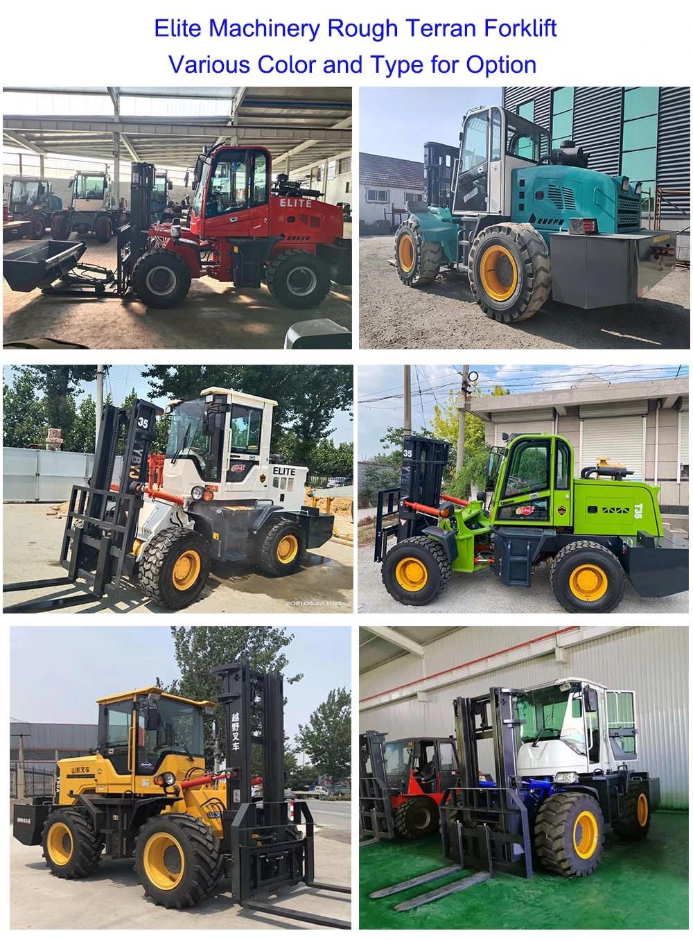 5 Ton Diesel Forklift 4WD New Articulated All Rough Terrain Forklift with Cabin