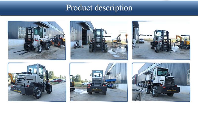 Chinese Machinery Supplier Four-Wheel Drive  Rough  Terrain Hydraulic off-Road Forklift