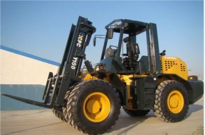 China Gp Brand 10ton Lifting Height 3m Rough Terrain 4 Wheel Drive Cab Telescopic Diesel Powered Forklift Truck