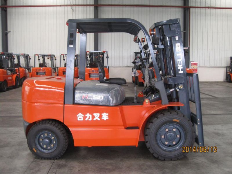 Heli 5ton Diesel/Electric/Battery/Gasoline/LPG Forklift with Spare Parts 5000kg Cpcd50 Cpyd50