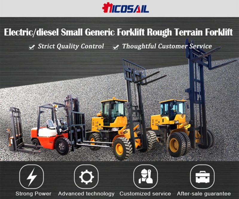 Latest Type Mini Rough Terrain Forklift Hydraulic with Ce