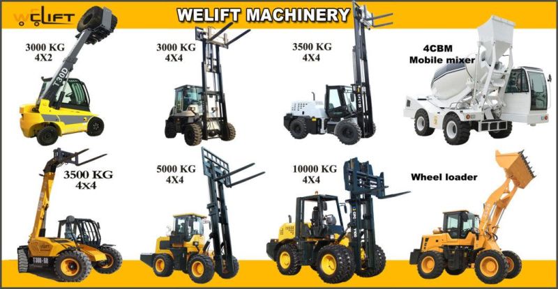 Welift 3.5ton 4ton 5ton 6.5m 7m 4X4 Diesel Telescopic Forklift Trucks All Terrain Wheel Loader