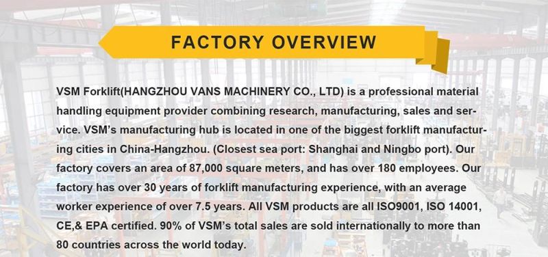 Vsm 1.5ton Battery Forklift, Electric Forklift