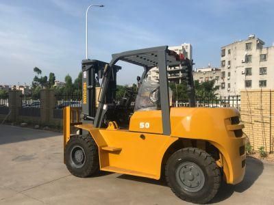 Oman Heavy Construction Outdoor Using Full Free Lifting Diesel Forklift