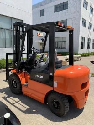 Cpcd20 2ton Lift Height 3m 4m 5m 6m Diesel Forklift Truck