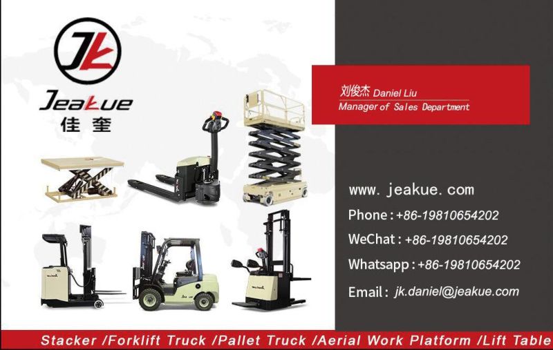 Self Loading Electric China Pallet Lift Stacker Battery Operated New Forklift Truck for Sale
