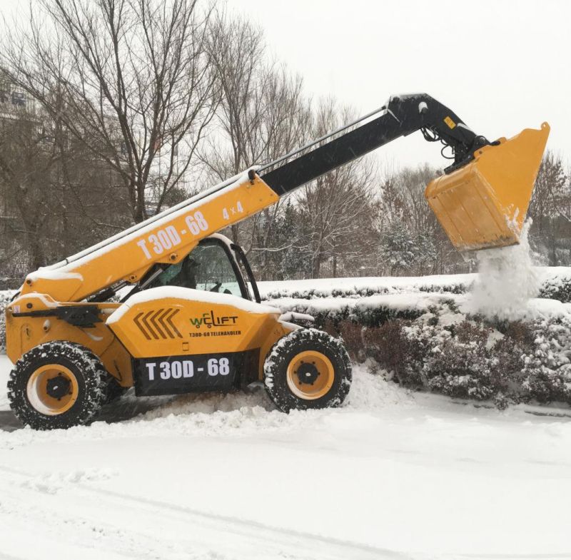 Construction Machinery 4X4 Telehandler 3ton All Terrain Telescopic Forklift