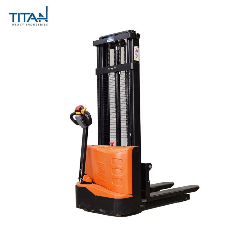 1500kg Fully Hydraulic Automatic forklift Pallet Powered Drive and Lift Electric Stacker
