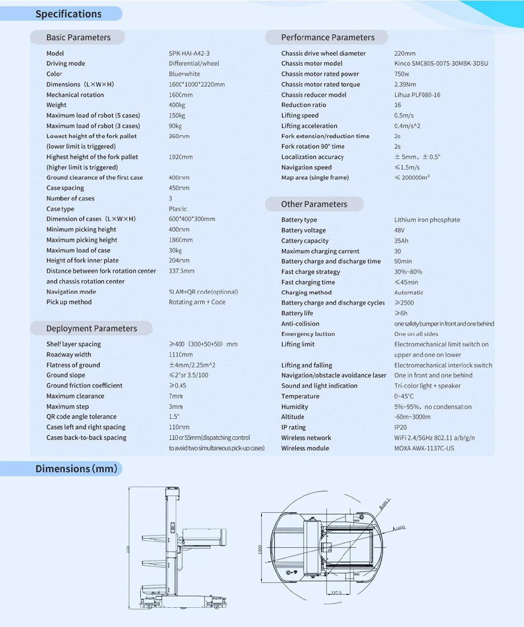 China Factory 1.5 Ton Warehouse Forklift Curtis Controller 3-7.5m Mast Standing CE Electric Reach Narrow Aisle Forklift