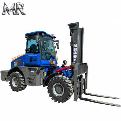 10%off 4X4 Fork Lifer Diesel 30 Rough Terrain Forklift Truck