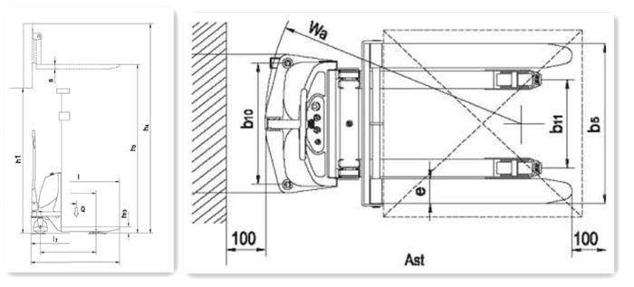 1.5t 2t Lifting Height 1.6m 2m 2.5m 3.0m 3.5m Economical Material Handing Battery Powered Electric Equipment