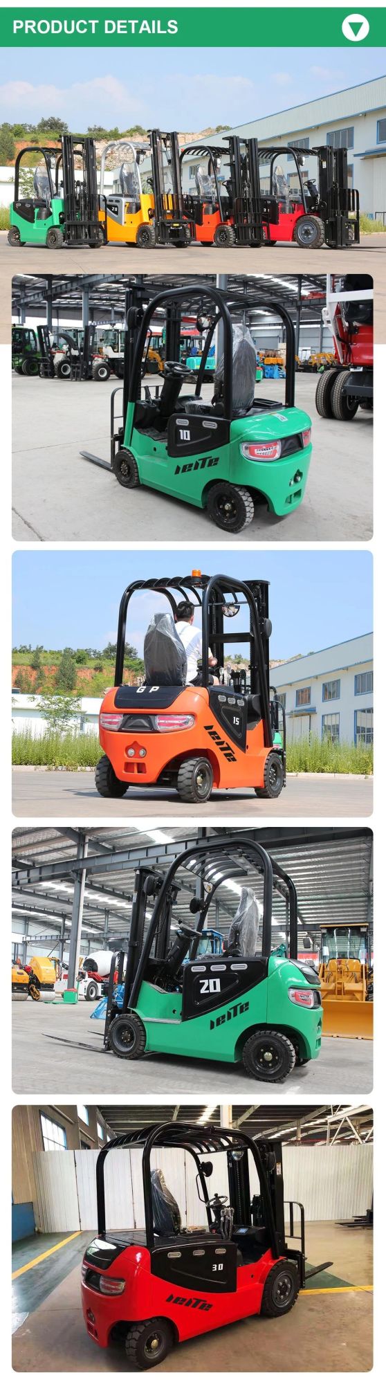 Mini Electric Forklift 1 Ton 2 Ton 3 Ton Forklift Electric Capacity Fork Lift Truck Hydraulic Stacker Trucks Pallet Truck Battery Forklift for Sale