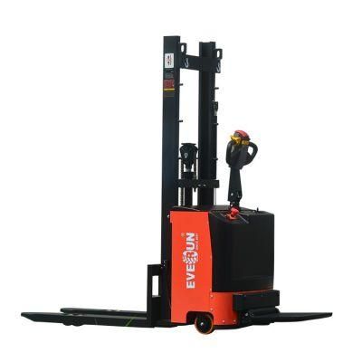 High Quality EVERUN ERES1536 1.5ton small counter balanced electric walking pallet stacker with CE Certificates