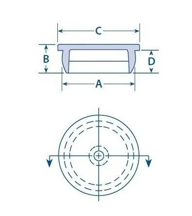 3/8 5/8 1/2 Metric Size Plastic Barrel Stopper Bungs for Panel Holes