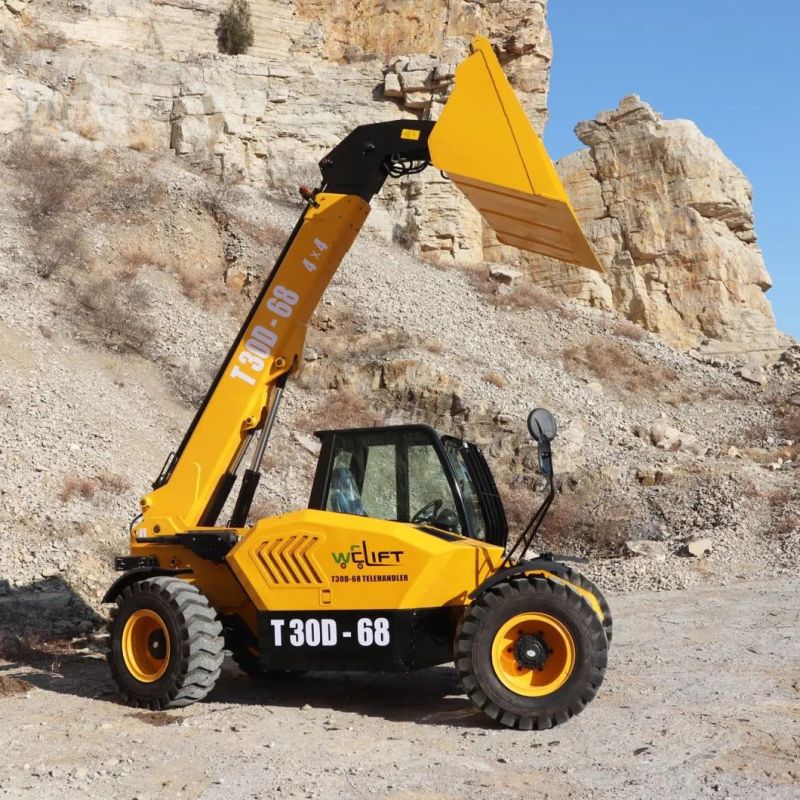 China Welift 3.5ton 7m Telehandler for Sale Telescopic Handler Forklift with Loader Bucket