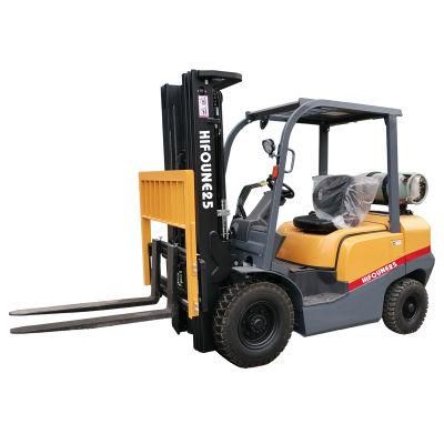 Forklift Price Optional 4500mm Triplex Mast Side Shifter Mini 2.5 Ton LPG Forklift