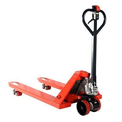 Hand Pump DC Powerd Electric Motor Pallet Truck with Rubber Handle 2.5t