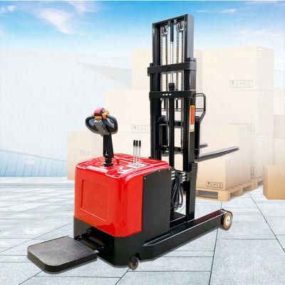 Full Electric Pallet Stacker 1000kg Forklift Stand on Pallet Stacker Pallet Forklift Capacity 2 Ton