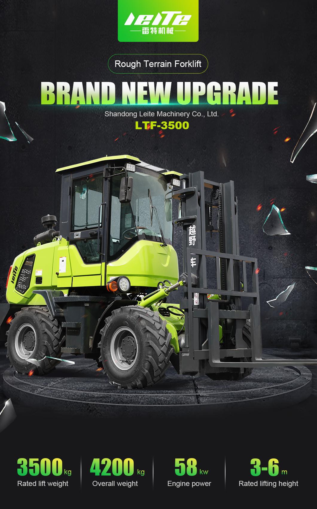 Terrain Forklift Articulated Frame off-Road 3.5 Ton 5 Ton Rough Terrain Forklift Cheap Price