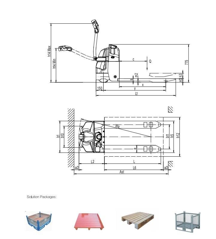 Ep High Quality Electric Hand Pallet Truck 1.8t