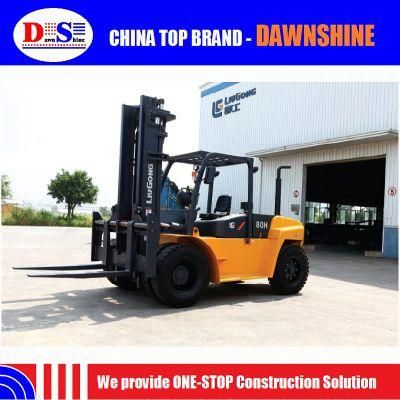 Best Forklift Brand Liugong Clg2080h 8 Ton Chinese Foklift Diesel