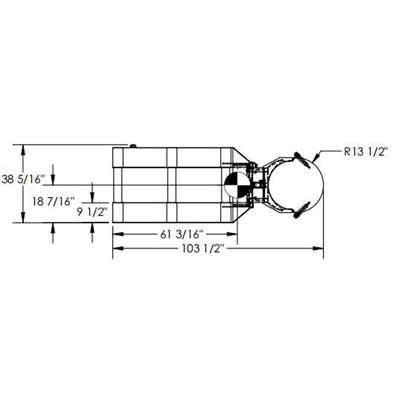 Material Handling Equipment Forklift Attachment Trash Drum Dumper