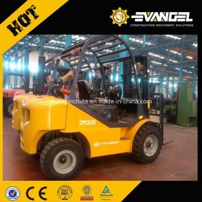 Yto Forklift 2.5 Ton off Road Diesel Forklift Cpcd25