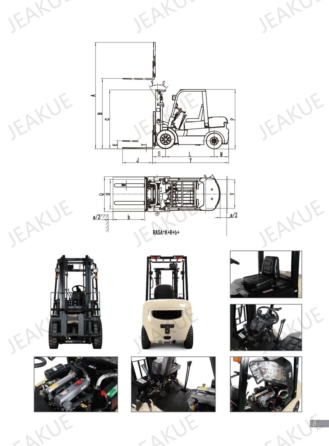 China Heavy Duty Diesel Forklift 2-3.5 Tons with Japan Engine