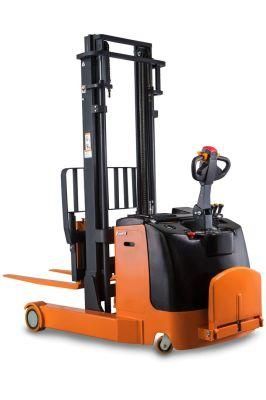 Warehouse Equipment 1.5 Ton Electric Reach Stacker with Lifting Height 1.6m to 5.5m