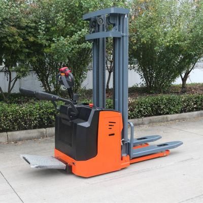 Standing Operation 1.5ton 2ton Electric Pallet Stacker with 24V/210ah Battery Charger
