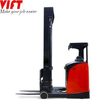 Hot Sale 1t Seated Type Electric Reach Stacker Forklift Truck in China