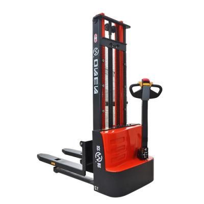 1 Ton 1.5 Tons 1.2 Tons Full Electric Walkie Stacker 3m Chinese Pallet Stacker