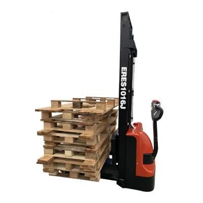 Everun ERES1016J 1ton New Battery Operated Forklift Pallet Stacker with Low Price