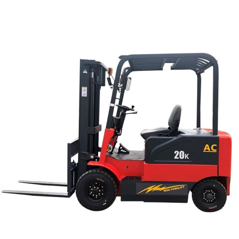 2t 3m Four Wheel Counterbalanced Battery Operated Hydraulic Mini Electric Forklift Truck Sit Driving Style with CE