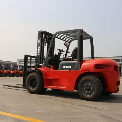 8ton Diesel Forklift with Chinese or Japanese Engine 3m 3.5m 4m 4.5m 5m 5.5m 6m Mast