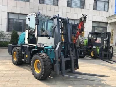 2022 Diesel Huaya China Rough Terrain off Road Price 4WD Forklift New