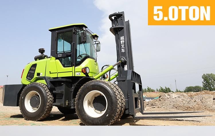 China 4 Wheel Drive Diesel Forklift Price 3 Ton All Terrain Forklift for Cheap Forklifts