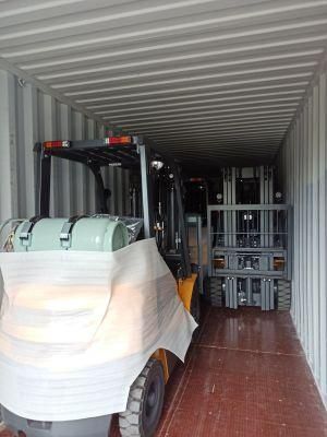 Mini Counterbalance 2.5 Ton LPG/Gas/Gasoline/Petrol Forklift with Side Shift