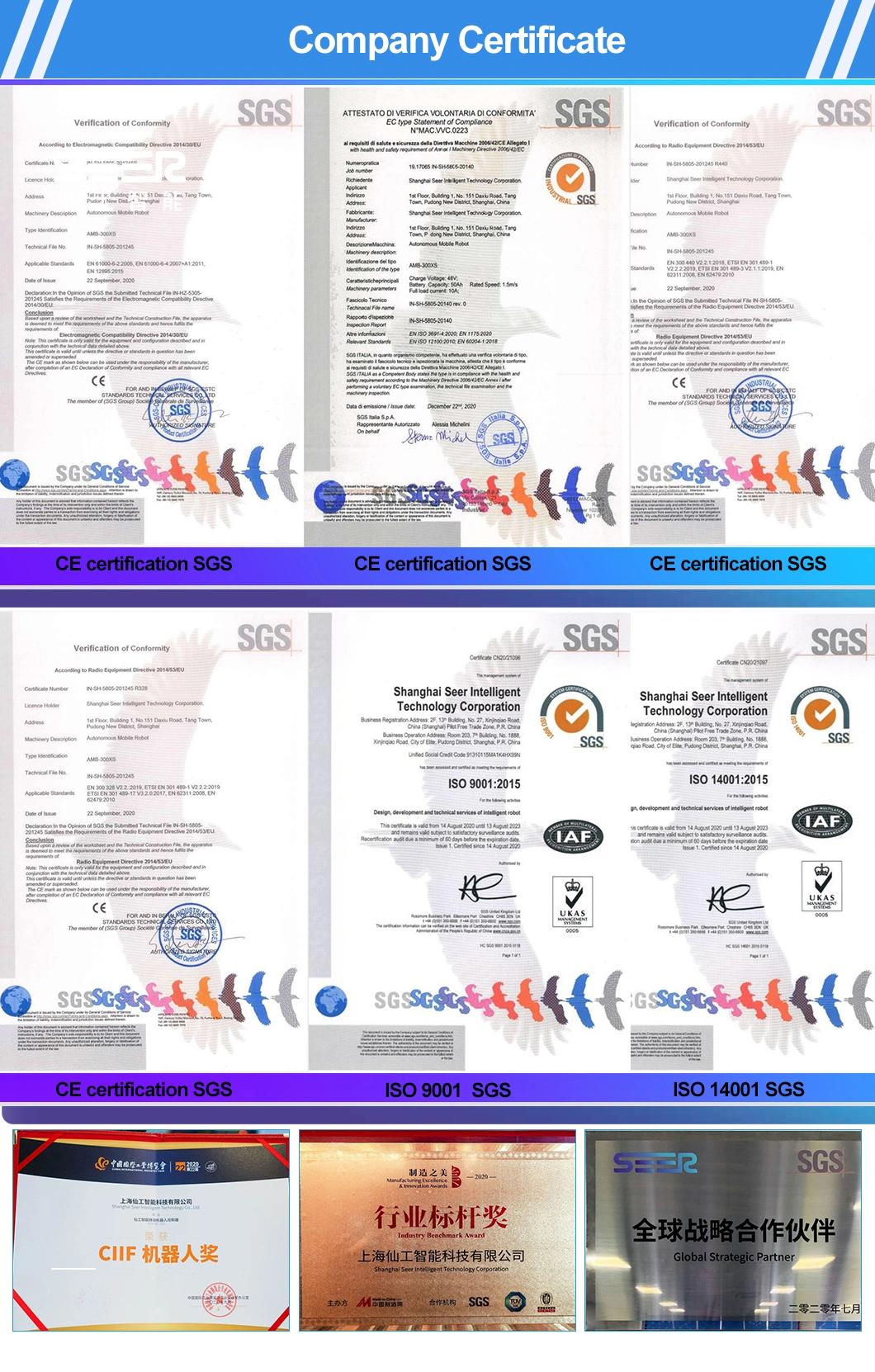 Seer New Automatic Navigation, Walking Driving Electromagnetic Brake Automated Guided Forklift with Factory Price