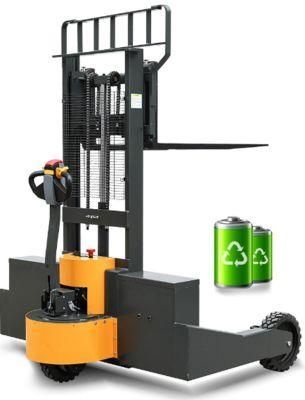 1ton 1.5ton Rough Terrain Electric Stacker with Rubber Wheels