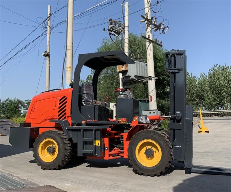 2 Tons, 4 Tons, 5 Tons, 6 Tons, Four-Wheel Drive off-Road Forklift, Lift, Forklift, Small Wheeled Forklift, Construction Machinery Fork