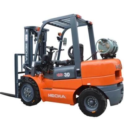 Dual Fuel Gasoline Diesel 3000lbs 3ton LPG Propane Forklift Fork Lift