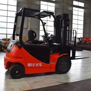 Myzg 3.5ton 4 Wheel Standup Electric Forklift Truck