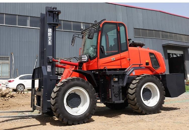 China 3 3.5 4 5ton Forklift off Road 4WD 4X4 All Rough Terrain Forklift Diesel Forklift Truck Price for Sale