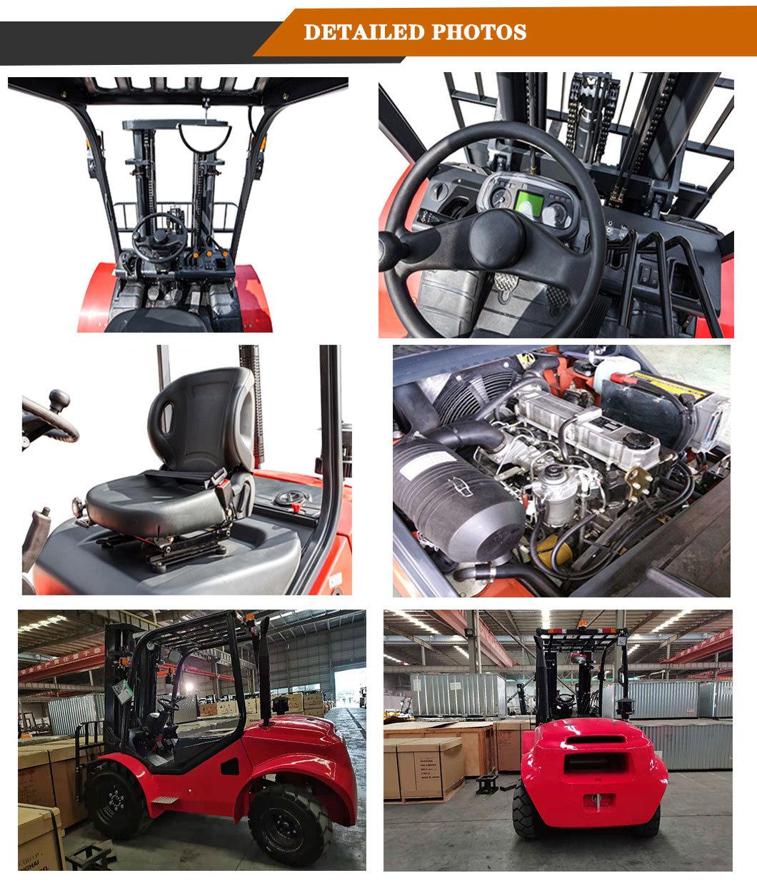 Outdoor Tough Condition New Forklift Diesel All Terrain 3.5 Ton 4WD Forklift with Japanese Yanmar Engine